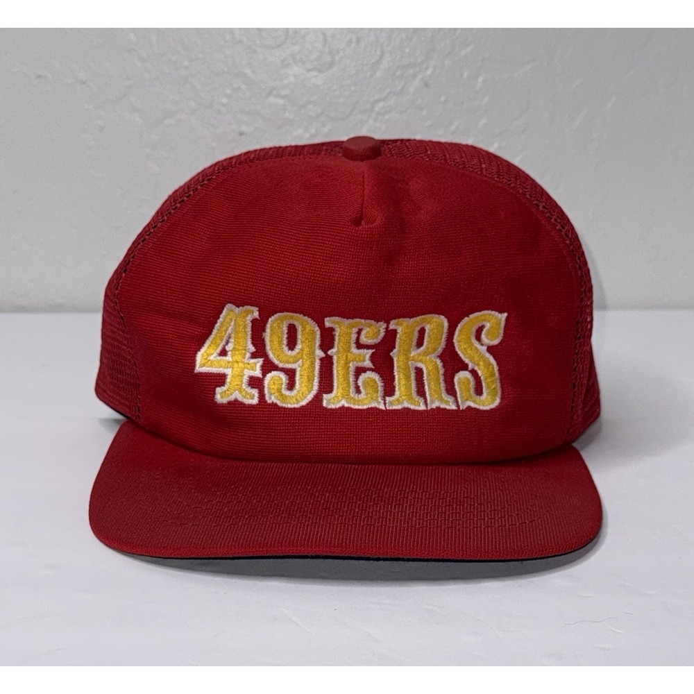 San Francisco 49ers 80s 90s New Era Trucker Snap Back Hat NFL Football Vintage